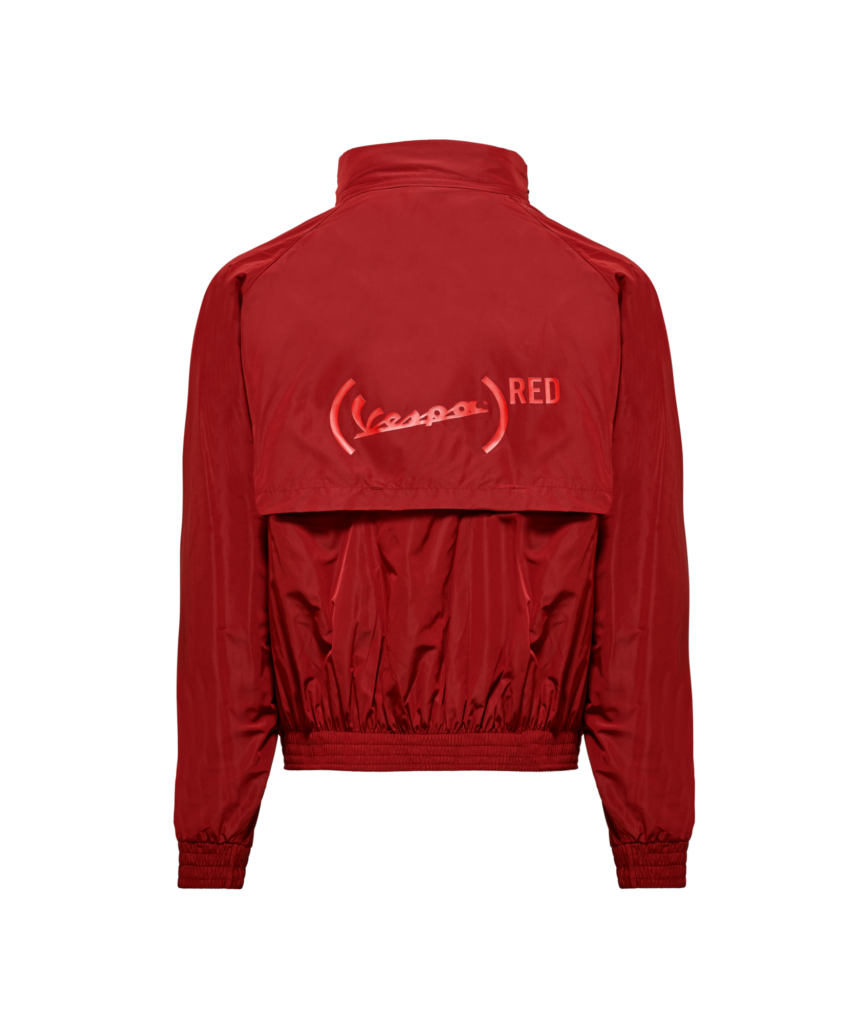 (VESPA)RED Raincoat Back