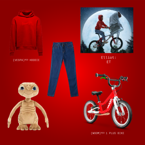 (woom)ᴿᴱᴰ Halloween kit featuring Elliott from E.T.